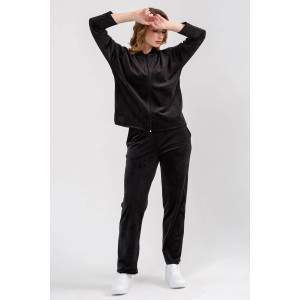 Костюм двойка женский "Домашний 2" 2252-В трикотаж (последний размер) черный 56,58