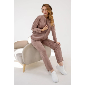 Костюм двойка женский "Домашний 2" 2252-В трикотаж (последний размер) пудровый 52,56