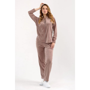 Костюм двойка женский "Домашний 2" 2252-В трикотаж (последний размер) пудровый 52,56