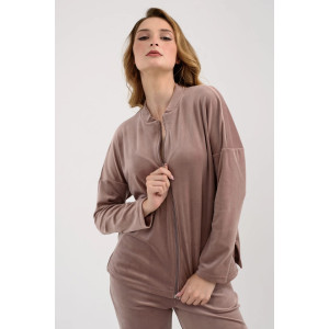 Костюм двойка женский "Домашний 2" 2252-В трикотаж (последний размер) пудровый 52,56