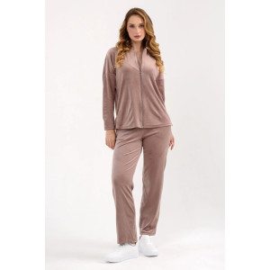 Костюм двойка женский "Домашний 2" 2252-В трикотаж (последний размер) пудровый 52,56