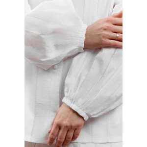 Рубашка женская "Леонис-1" батист шитьё (р-ры: 44-54) белый