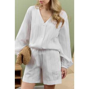 Рубашка женская "Леонис-1" батист шитьё (р-ры: 44-54) белый