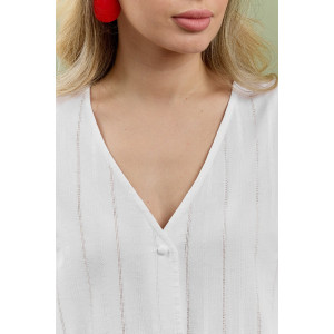 Рубашка женская "Леонис-1" батист шитьё (р-ры: 44-54) белый