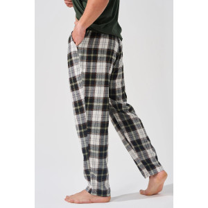 Пижама мужская "Авангард" 2390-К/Ф кулирка-фланель (последний размер) зеленый 54