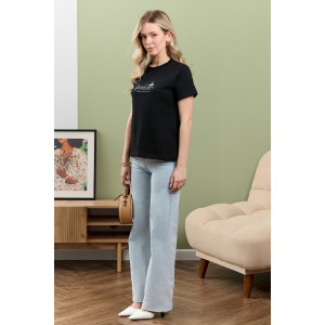 Футболка женская "Дзен" кулирка (р-ры: 44-54) черный