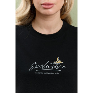 Футболка женская "Дзен" кулирка (р-ры: 44-54) черный