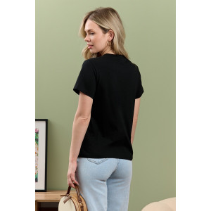 Футболка женская "Дзен" кулирка (р-ры: 44-54) черный