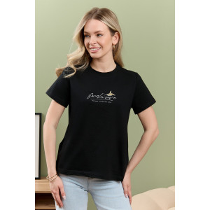 Футболка женская "Дзен" кулирка (р-ры: 44-54) черный