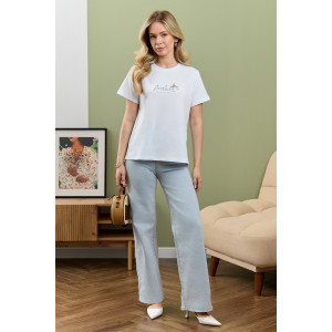 Футболка женская "Дзен" кулирка (р-ры: 44-54) белый