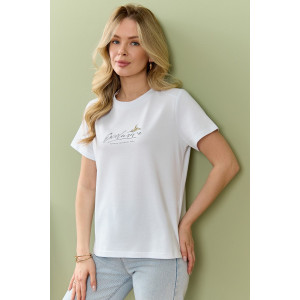 Футболка женская "Дзен" кулирка (р-ры: 44-54) белый