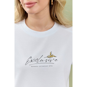 Футболка женская "Дзен" кулирка (р-ры: 44-54) белый