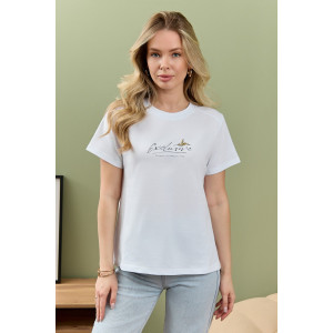 Футболка женская "Дзен" кулирка (р-ры: 44-54) белый