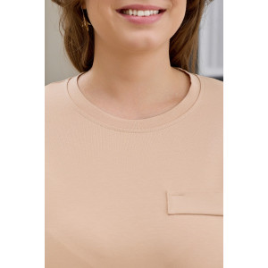 Футболка женская "Искра-2" кулирка с лайкрой (р-ры: 46-56) светло-бежевый