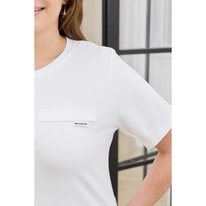 Футболка женская "Искра-2" кулирка с лайкрой (р-ры: 46-56) белый