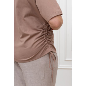 Футболка женская "Искра-1" кулирка с лайкрой (р-ры: 46-56) бежевый