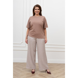 Футболка женская "Искра-1" кулирка с лайкрой (р-ры: 46-56) бежевый