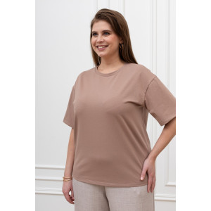 Футболка женская "Искра-1" кулирка с лайкрой (р-ры: 46-56) бежевый