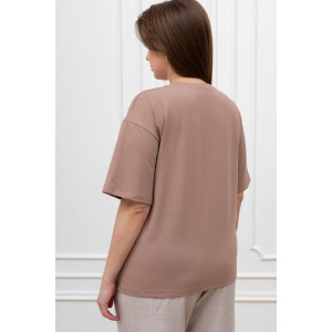 Футболка женская "Искра-1" кулирка с лайкрой (р-ры: 46-56) бежевый