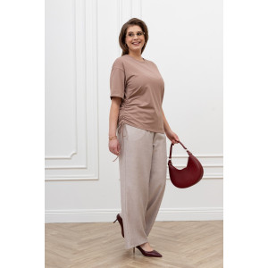 Футболка женская "Искра-1" кулирка с лайкрой (р-ры: 46-56) бежевый