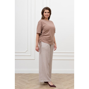 Футболка женская "Искра-1" кулирка с лайкрой (р-ры: 46-56) бежевый