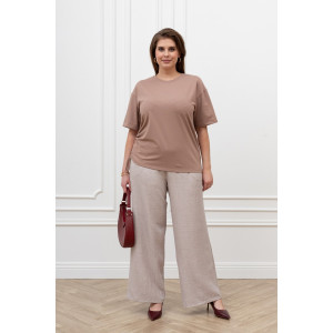 Футболка женская "Искра-1" кулирка с лайкрой (р-ры: 46-56) бежевый