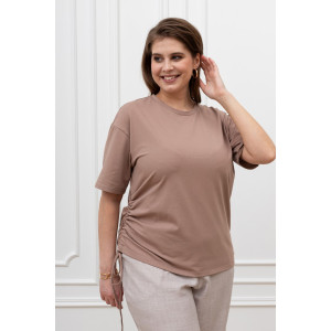 Футболка женская "Искра-1" кулирка с лайкрой (р-ры: 46-56) бежевый