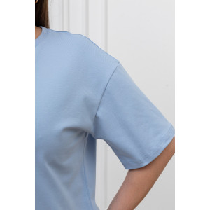 Футболка женская "Искра-1" кулирка с лайкрой (р-ры: 46-56) голубой