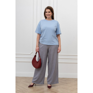 Футболка женская "Искра-1" кулирка с лайкрой (р-ры: 46-56) голубой