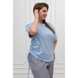 Футболка женская "Искра-1" кулирка с лайкрой (р-ры: 46-56) голубой