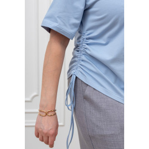 Футболка женская "Искра-1" кулирка с лайкрой (р-ры: 46-56) голубой