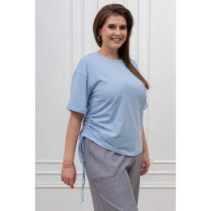 Футболка женская "Искра-1" кулирка с лайкрой (р-ры: 46-56) голубой