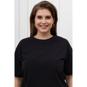 Футболка женская "Искра-1" кулирка с лайкрой (р-ры: 46-56) черный