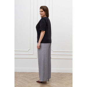 Футболка женская "Искра-1" кулирка с лайкрой (р-ры: 46-56) черный