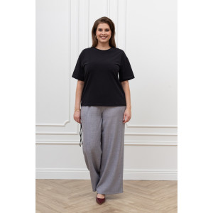 Футболка женская "Искра-1" кулирка с лайкрой (р-ры: 46-56) черный