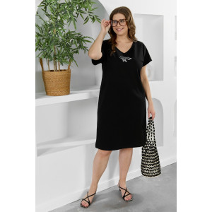 Туника женская "Эфир" кулирка (р-ры: 50-60) черный