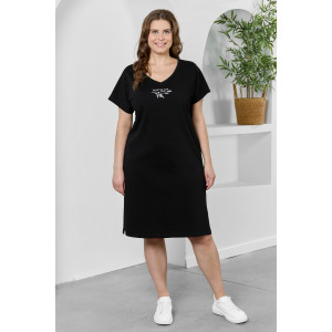 Туника женская "Эфир" кулирка (р-ры: 50-60) черный