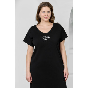 Туника женская "Эфир" кулирка (р-ры: 50-60) черный