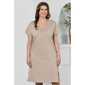 Туника женская "Эфир" кулирка (р-ры: 50-60) бежевый