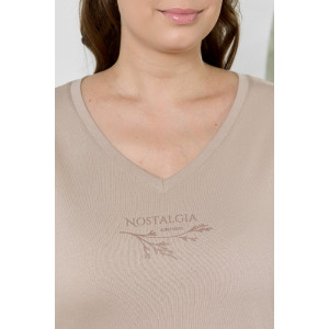 Туника женская "Эфир" кулирка (р-ры: 50-60) бежевый