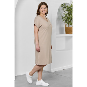 Туника женская "Эфир" кулирка (р-ры: 50-60) бежевый