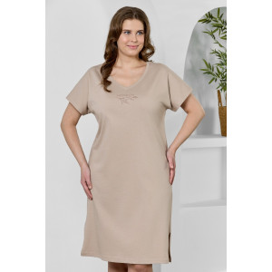Туника женская "Эфир" кулирка (р-ры: 50-60) бежевый