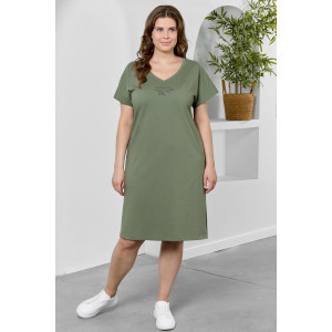 Туника женская "Эфир" кулирка (р-ры: 50-60) оливковый