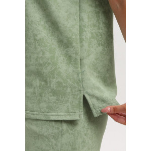 Костюм двойка женский 729 футер 2-х нитка пенье (р-ры: 44-54) фисташковый-варенка