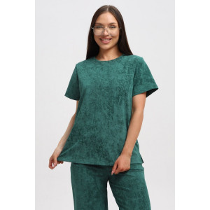 Костюм двойка женский 729 футер 2-х нитка пенье (р-ры: 44-54) зеленый-варенка