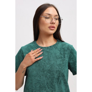 Костюм двойка женский 729 футер 2-х нитка пенье (р-ры: 44-54) зеленый-варенка