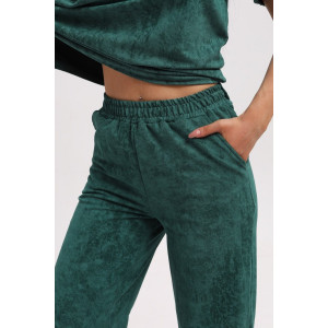 Костюм двойка женский 729 футер 2-х нитка пенье (р-ры: 44-54) зеленый-варенка