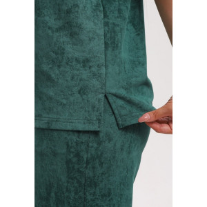 Костюм двойка женский 729 футер 2-х нитка пенье (р-ры: 44-54) зеленый-варенка
