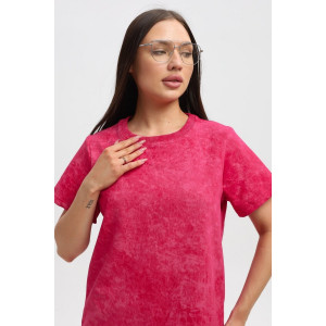 Костюм двойка женский 729 футер 2-х нитка пенье (р-ры: 44-54) фуксия-варенка