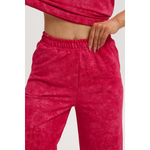 Костюм двойка женский 729 футер 2-х нитка пенье (р-ры: 44-54) фуксия-варенка